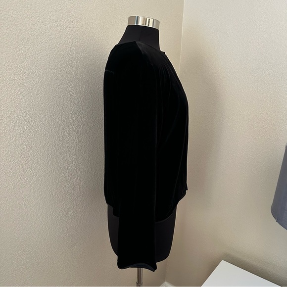 Eileen Fisher Black Silk Velvet Elegant Cocktail Formal Jacket Blazer Size S - Picture 4 of 10